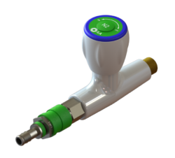 ILA Durchgangsventil für technische Gase mit Verschlusskupplung und Stecktülle