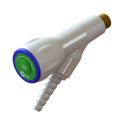 ILA Eckventil für technische Gase mit fester Schlauchtülle 45°
